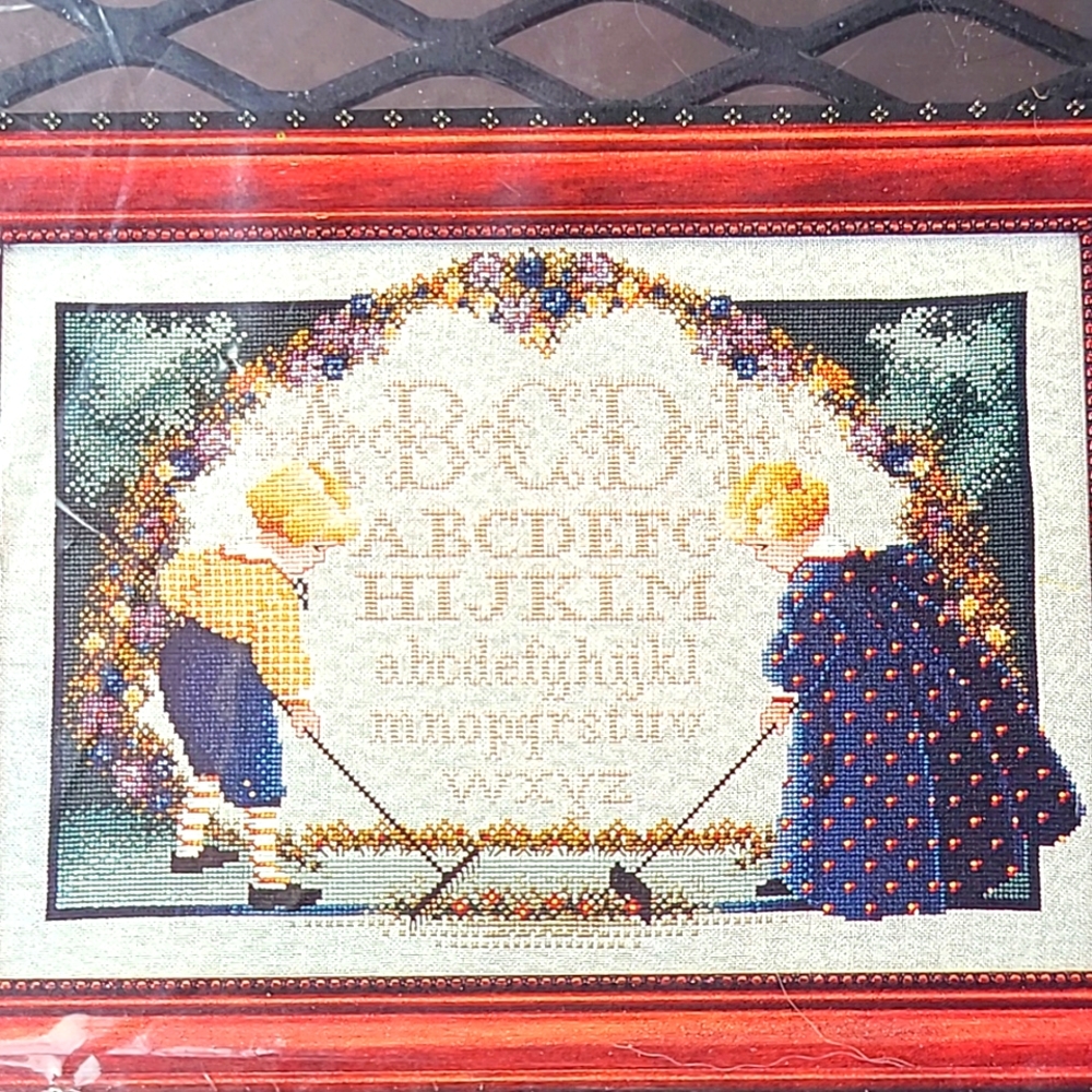 Children's Garden crossstitch pattern, vintage look